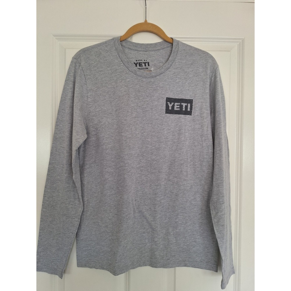 Yeti Coolers Mens Medium‎ Long Sleeve Crew Neck Pullover Graphic Outdoor Shirt